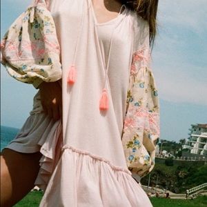 Free People Mix It Up Tunic Floral Mist NWT Small